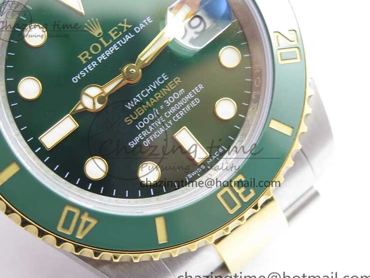 0115 Submariner 116613 LV VRF Best Edition YG Wrapped Bezel Green Dial on SS YG Bracelet A2836 MAX Version Compact 2920